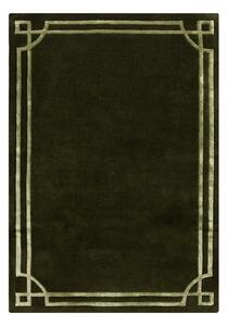 Temno zelena ročno tkana volnena preproga 160x230 cm Gatsby – Flair Rugs