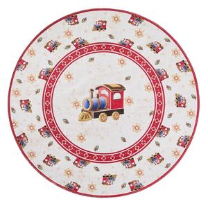 Rdeča okrogla preproga z božičnim motivom ø 160 cm Toy's Delight Train – Villeroy&Boch