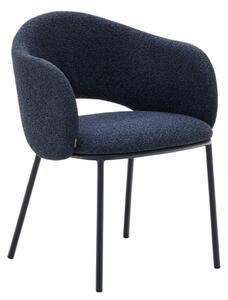 Temno moder oblazinjen jedilni stol Maina – Kave Home