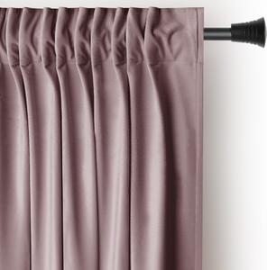 Svetlo rjava žametna zavesa za delno zatemnitev 140x245 cm Pleat – Restilo