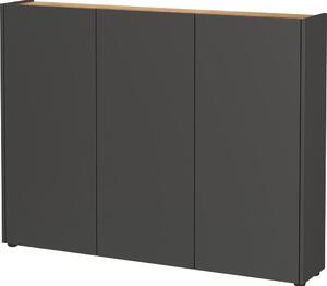 Antracitno siva omarica v hrastovem dekorju 138x105x25 cm Libbiano – Germania
