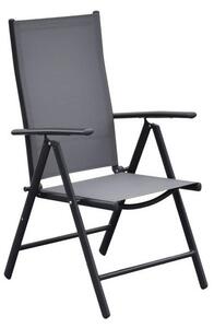 SET ZLOŽLJIVIH VRTNIH SEDEŽEV aluminij siva