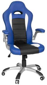 MID.YOU Gaming Stol Game Sport, Črna, Modra, Bela