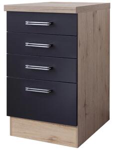 FlexWell Spodnja Omarica S Predali Milano, Antracit, Hrast, Š. 50