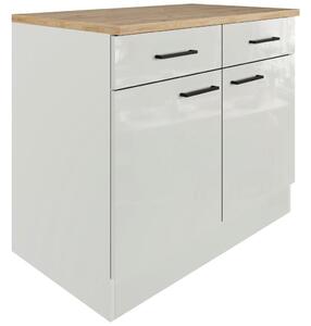 FlexWell Kuhinjska Spodnja Omarica Levi, Svetlo Siva, Š. 100 Cm