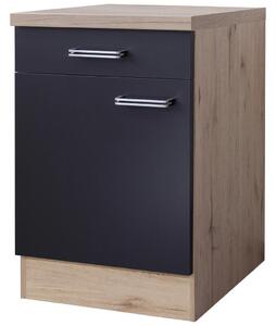FlexWell Kuhinjska Spodnja Omarica Milano, Antracit, Hrast, Š. 60