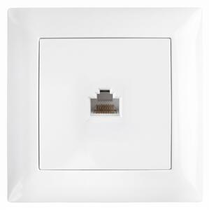 RJ45 Vtičnica z Okvirjem OSTE JNH010-S WHITE