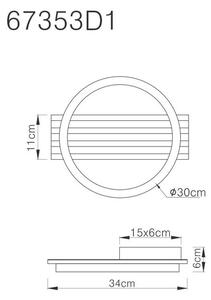 STROPNA LED-SVETILKA TISHA 3000 K 230 V
