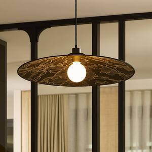 MARKET SET viseča svetilka Gatsby, črna kumo, Ø 60 cm, E27, zatemnjen, Črna, Dnevna soba / jedilnica, Tkanine / tekstil, Dizajn