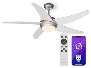 Klarstein Bolero 2 v 1 Smart, stropni ventilator, Ø 132 cm, svetloba 55 W, daljinski upravljalnik, upravljanje prek aplikacije, dvosmerno delovanje