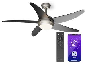 Klarstein Bolero 2 v 1 Smart, stropni ventilator, Ø 132 cm, svetloba 55 W, daljinski upravljalnik, upravljanje prek aplikacije, dvosmerno delovanje