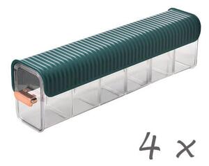 Set Garderobnih Organizatorjev Tidix, Temno zelena – 4 kosi