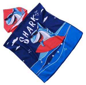 Otroški pončo SHARK moder Dimenzije: 60 x 120 cm
