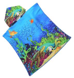 Otroški pončo LAGOON TREASURE barvni Dimenzije: 60 x 120 cm
