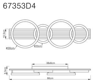 STROPNA LED-SVETILKA TISHA 3000 K 230 V
