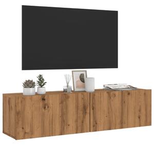 VidaXL Stenska TV omarica artisan hrast 120x30x30 cm inženirski les