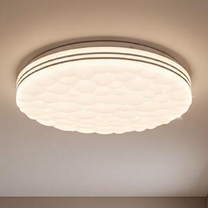Reality Leuchten LED stropna svetilka Tiger RGB CCT Starlight učinek, zatemnjen, Bela, Dnevna soba / jedilnica, Plastika, Sodobni