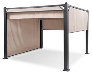 Blumfeldt Pantheon Cortina pergola s streho, 3x3m, 4 bočni deli, siva barva