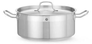Nizek Lonec s Pokrovom, 7.5L, Nerjaveče Jeklo, 280x120mm