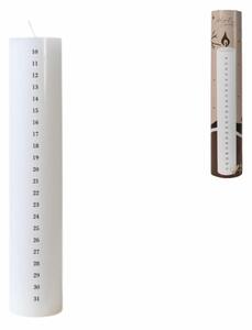 AKCIJA Adventna sveča NUMIRA 25 cm, bela II. kakovost