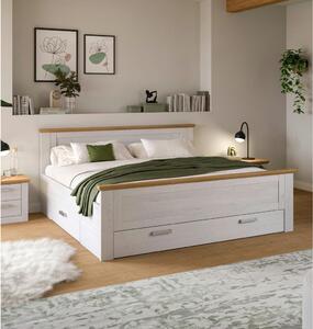 POSTELJA 180 cm x 200 cm , leseni material barve macesna