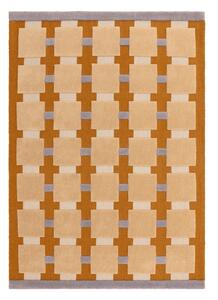 Oker rumena ročno tkana preproga iz mešanice volne 120x170 cm Mallory – MADE