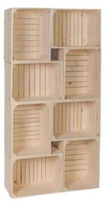 ATMOWOOD Leseni zaboji knjižna omara II 70 x 140 x 24 cm
