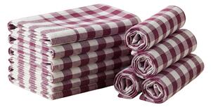 Kuhinjska krpa CORIVA 50x70 cm rdeča, set 10 kosov