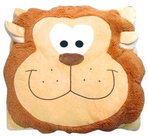 Otroška blazina CUDDLI FRIENDS 70x70 cm plišasta - več barv Barva: Rjava