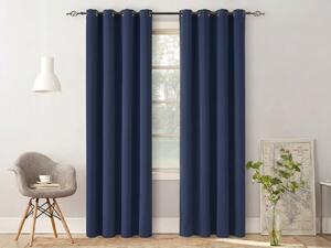 Temno modra zavesa OXFORD LIGHT 140x250 cm Za obesiti: Trak za nabiranje