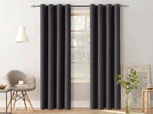 Zavesa OXFORD LIGHT 140x250 cm, temno siva Za obesiti: Trak za nabiranje