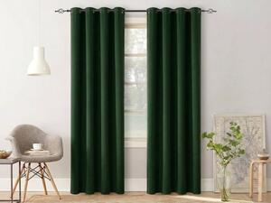 Zavesa OXFORD LIGHT 140x250 cm, temno zelena Za obesiti: Trak za nabiranje