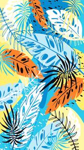 Hitro sušeča brisača za plažo SUMMER FRESH pisana 100×180 cm, 100% mikrovlakna