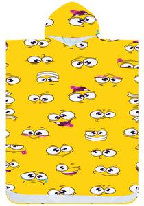 Pončo brisača SMILE rumen 80x145 cm