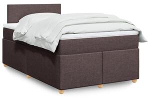 VidaXL Box spring postelja z vzmetnico temno rjava 120x190 cm blago