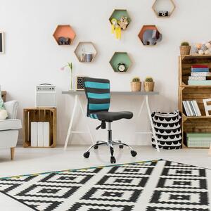 MID.YOU Mladinski Vrtljivi Stol Kiddy Comfort I, Siva, Turkizna