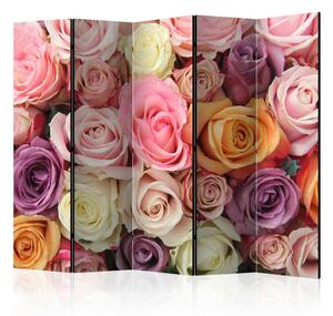 Artgeist Paravan Pastel Roses Ii, 5-Delni, Dvostranski