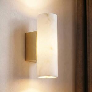 Lucande LED-stenna svetilka Tavira, alabaster, svetloba navzgor/navzdol, zatemnjen, Bež, Dnevna soba / jedilnica, Sodobni