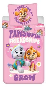 Otroška posteljnina iz mikrovlaken PAW PATROL Pawsome friendships roza Dimenzije posteljnine: 70 x 90 cm | 140 x 200 cm