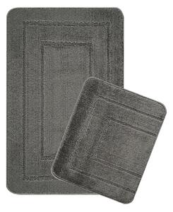 Antracitno sive kopalniške preproge v kompletu 2 ks 50x80 cm Cerceve – Foutastic