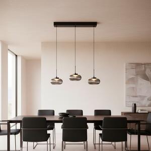 JUST LIGHT. GmbH LED-visoka svetilka Noctis, 3-žarnica, dimno siva, steklo, z možnostjo, zatemnjen, Siva, Dnevna soba / jedilnica, Steklo, Sodobni