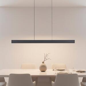 JUST LIGHT. GmbH LED-visoka svetilka Adina, črna, kovina, 3.000 K, svetloba navzgor/navzdol, Črna, Dnevna soba / jedilnica, Aluminij, Sodobni