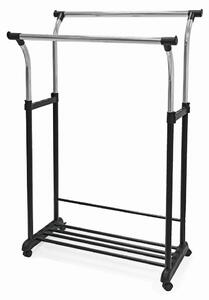 Mömax Mobilno Stojalo Za Obleke Swing 2, Črna, Krom