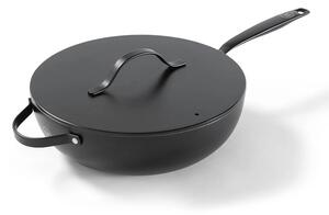 BE Living Wok ponev z pokrovom Essential Black 30 cm
