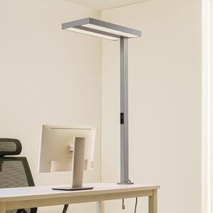 Arcchio LED pisarniška svetilka Logan, srebrna, z možnostjo zatemnitve, senzor, zatemnjen, Siva, Študija / pisarna, Aluminij, Sodobni