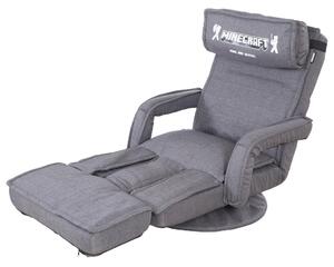 GAMING STOL kovina, tekstil siva