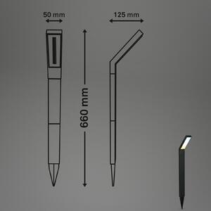 LED sončna luč za osvetlitev tal 3796015, črna, plastika, CCT