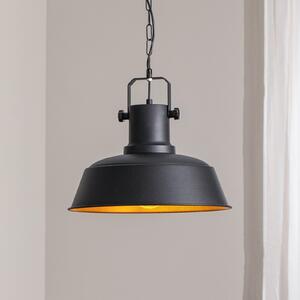 ROYALTECH Obesek Orema, črna, Ø 40 cm, kovina, E27, zatemnjen, Črna, Dnevna soba / jedilnica, Kovina, Vintage