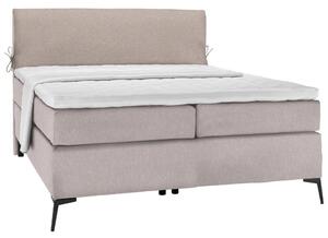 POSTELJA BOXSPRING 120 cm x 200 cm , tekstil svetlo siva, bež