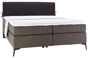 POSTELJA BOXSPRING 140 cm x 200 cm , tekstil antracit, črna